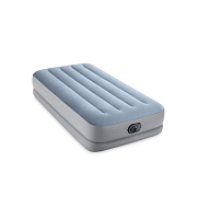 Intex 64166 Надувная кровать 99х191х36см "Raised Comfort", встр.нас. 220В, до 136кг