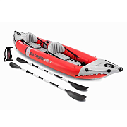 Intex 68309 Надувная байдарка "Excursion Pro K2" 384х94х46см, алюм.вёсла 218см, насос 68605, до 180кг