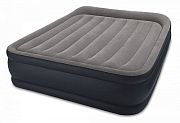 Intex У64136 Надувная кровать 152х203х42см "Deluxe" с подголовником, встр.нас. 220В, до 272кг