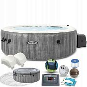 Intex 28440 СПА-бассейн 145/196х71см "Greywood Deluxe" 795л, круглый, аэромассаж
