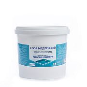 NeverGreen NG-206 Хлор медленный, 5кг, ведро, таблетки 200г медленнорастворимые для непрерывной дезинфекции воды