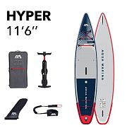 Aqua Marina BT-23HY01 SUP-доска "Hyper 11'6" Navy" 350х79х15см, насос, лиш, киль, ремнабор, сумка, до 150кг