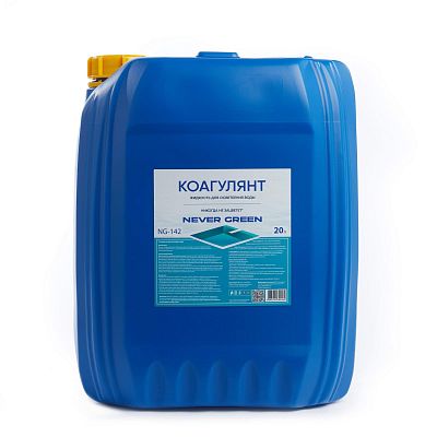 Коагулянт, 20л, канистра, жидкость для осветления воды, NeverGreen NG-142