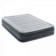 Intex У67768 УЦЕНКА Надувная кровать 137х191х33см "Comfort-Plush" встр.нас. 220В, до 272кг