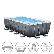 Intex 26356 Каркасный бассейн Ultra XTR Frame 549х274х132см, 17203л, песч.фил.-нас. 4500л\ч, лестн, тент, подст.