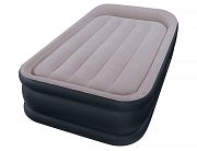 Intex У64132 УЦЕНКА Надувная кровать 99х191х42см "Deluxe" с подголовником, встр.нас. 220В, до 136кг
