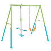 Intex 44120 Качели детские 254х251х211см двойные, цветные, от 3 до 10 лет