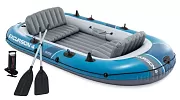 Intex 66324 Надувная лодка "Excursion 4" 315х165х43см, алюм.вёсла 137см, насос 68614, до 500кг